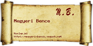 Megyeri Bence névjegykártya
