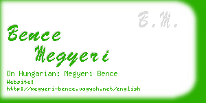 bence megyeri business card